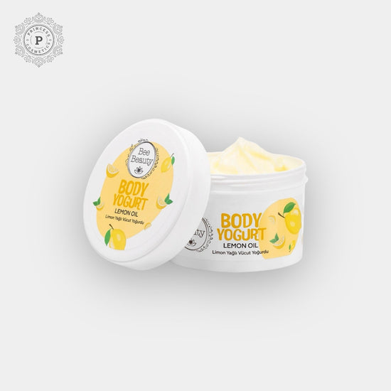 Bee Beauty Lemon Oil Body Yogurt 250ml. زبادي الجسم بزيت الليمون من بي بيوتي 250 مل - Princess Cosmetics Qatar