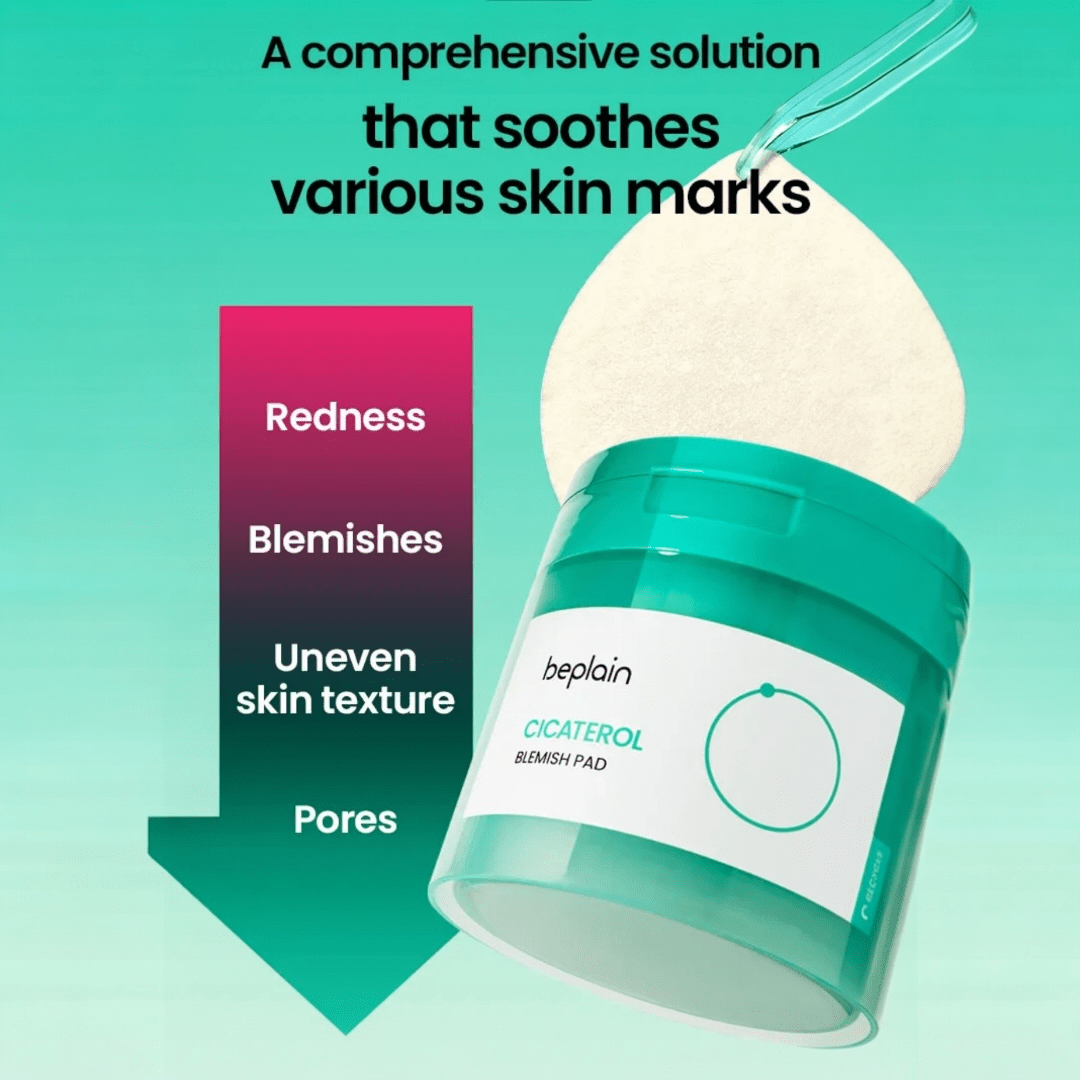 beplain Cicaterol Blemish Pad (70 Pads) بيبلين سيكاتيرول وسادة الشوائب - Princess Cosmetics Qatar