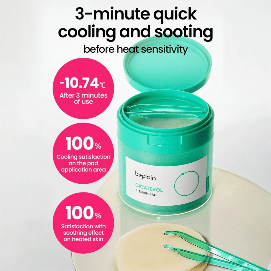 beplain Cicaterol Blemish Pad (70 Pads) بيبلين سيكاتيرول وسادة الشوائب - Princess Cosmetics Qatar