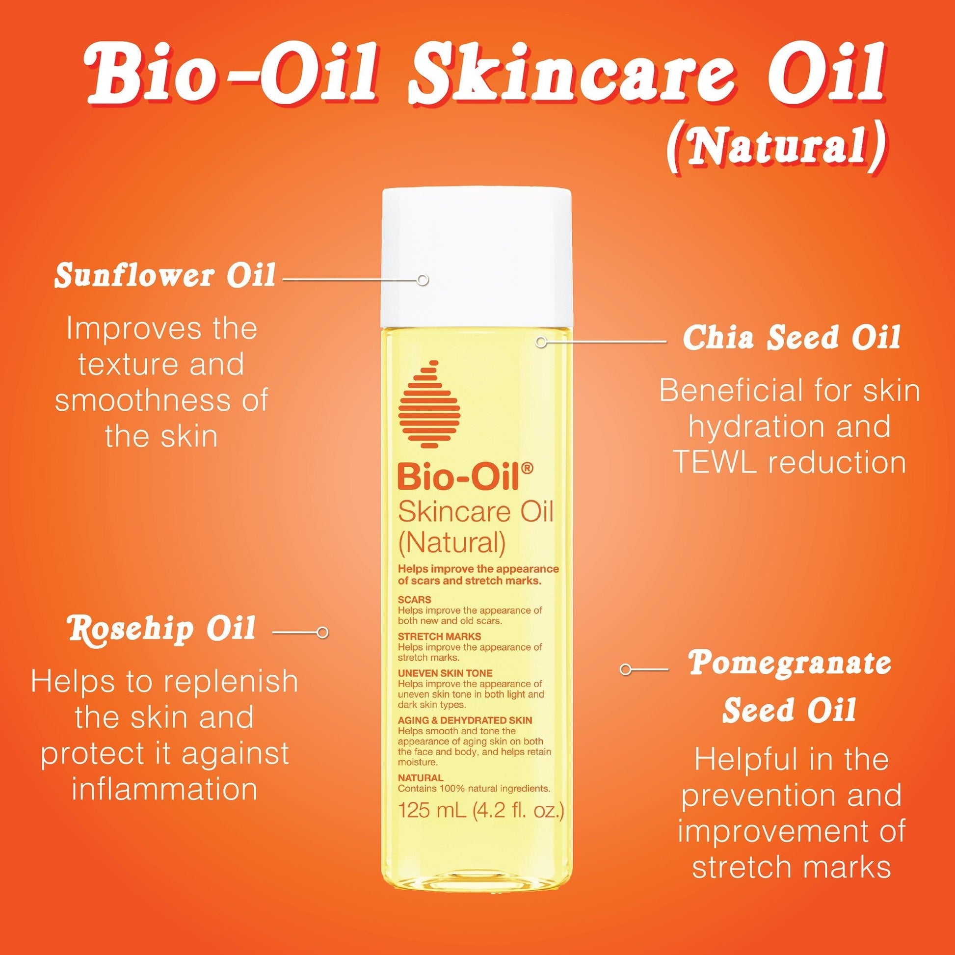 Bio - Oil Skincare Oil Natural زيت بيو - أويل للعناية بالبشرة، زيت طبيعي - Princess Cosmetics Qatar