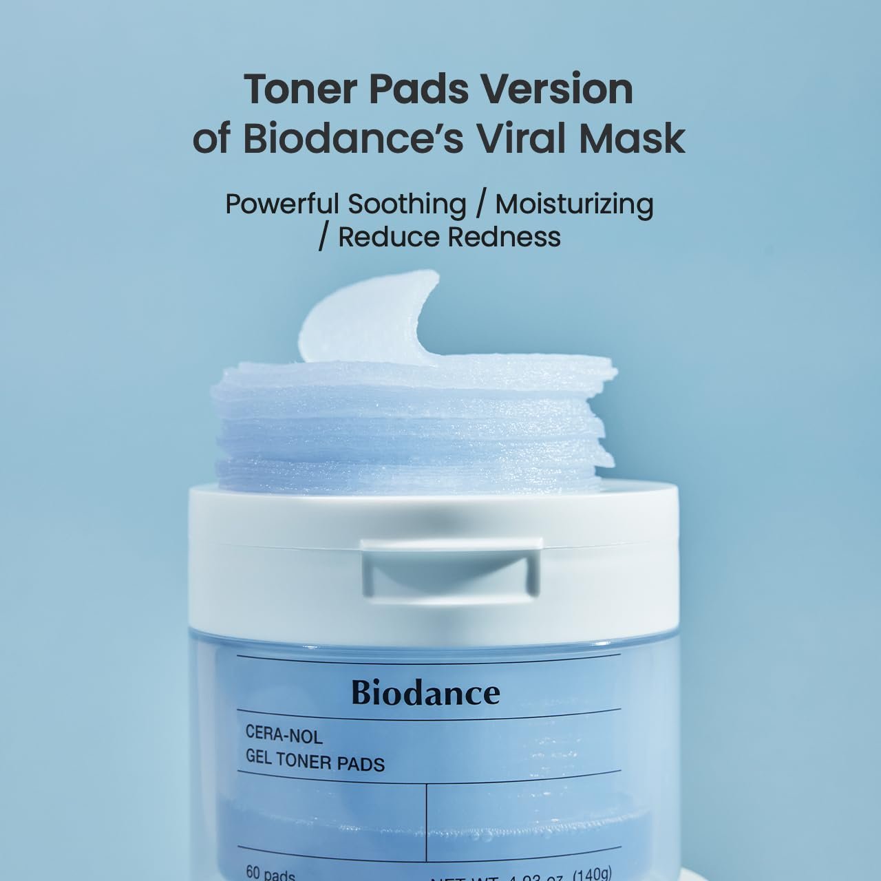 Biodance Cera - nol Gel Toner Pads (60 Pads) بيودانس سيرا نول جل تونر منصات - Princess Cosmetics Qatar