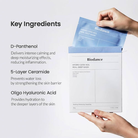 Biodance Hydro Cera - nol Real Deep Mask (1 Sheet) بيودانس هيدرو سيرا نول قناع عميق حقيقي (1 ورقة) - Princess Cosmetics Qatar