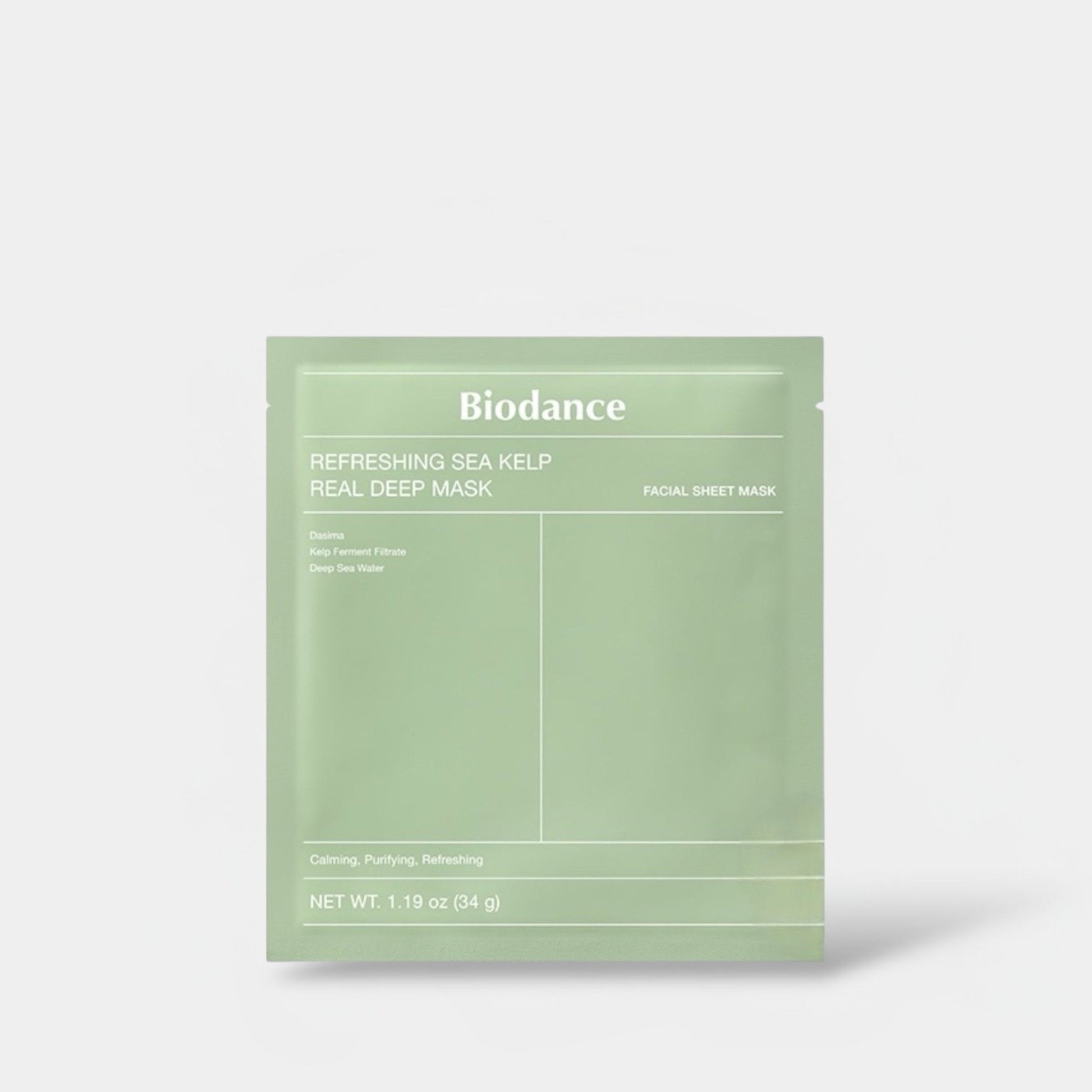 Biodance Refreshing Sea Kelp Real Deep Mask (1 Sheet) قناع بيودانس المنعش لعشب البحر الحقيقي - Princess Cosmetics Qatar
