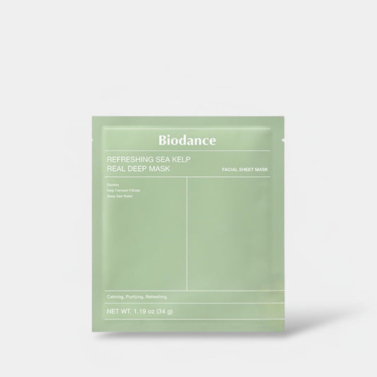 Biodance Refreshing Sea Kelp Real Deep Mask (1 Sheet) قناع بيودانس المنعش لعشب البحر الحقيقي - Princess Cosmetics Qatar