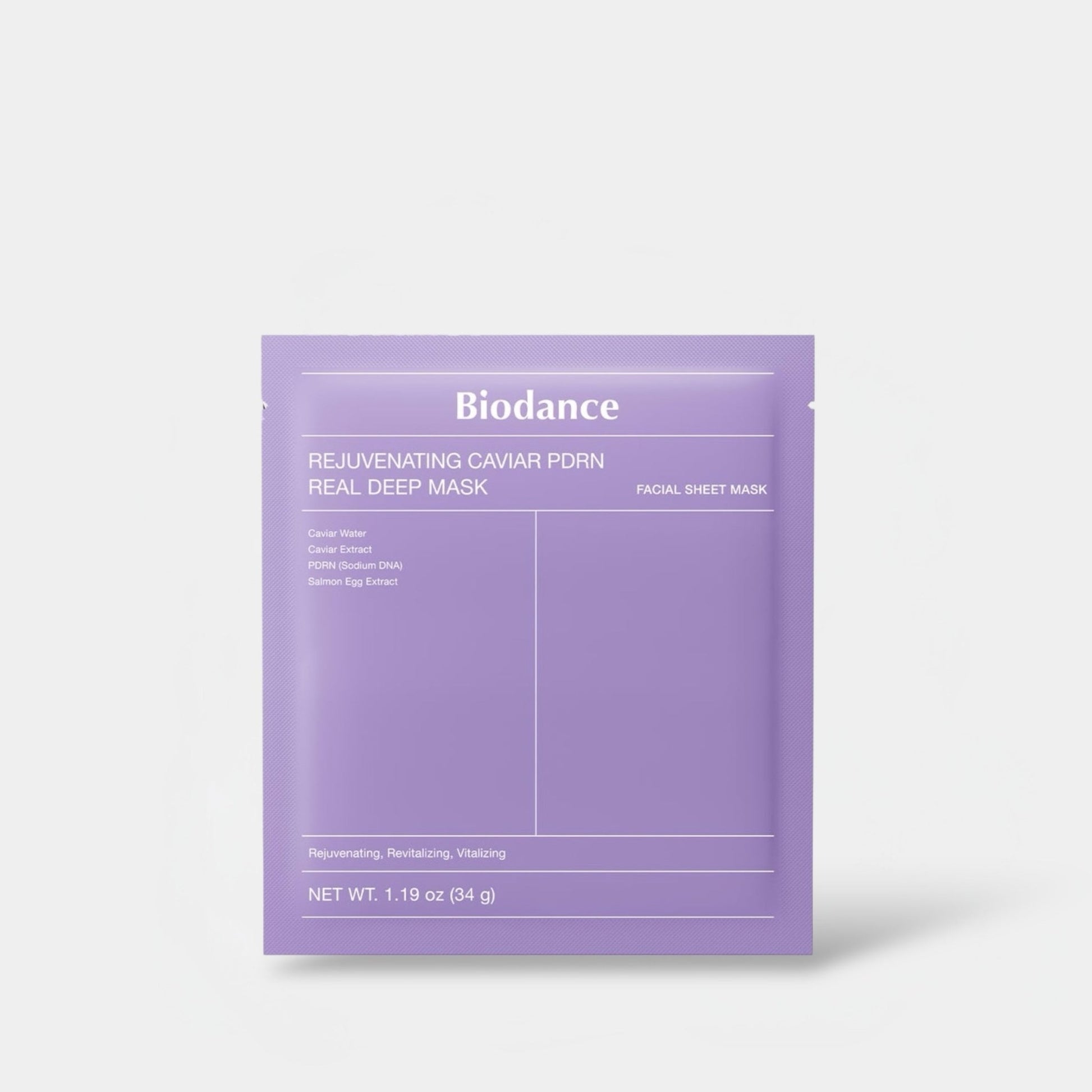 Biodance Rejuvenating Caviar PDRN Real Deep Mask (1 Sheet) قناع بيودانس المجدد للبشرة بالكافيار PDRN ريل ديب - Princess Cosmetics Qatar