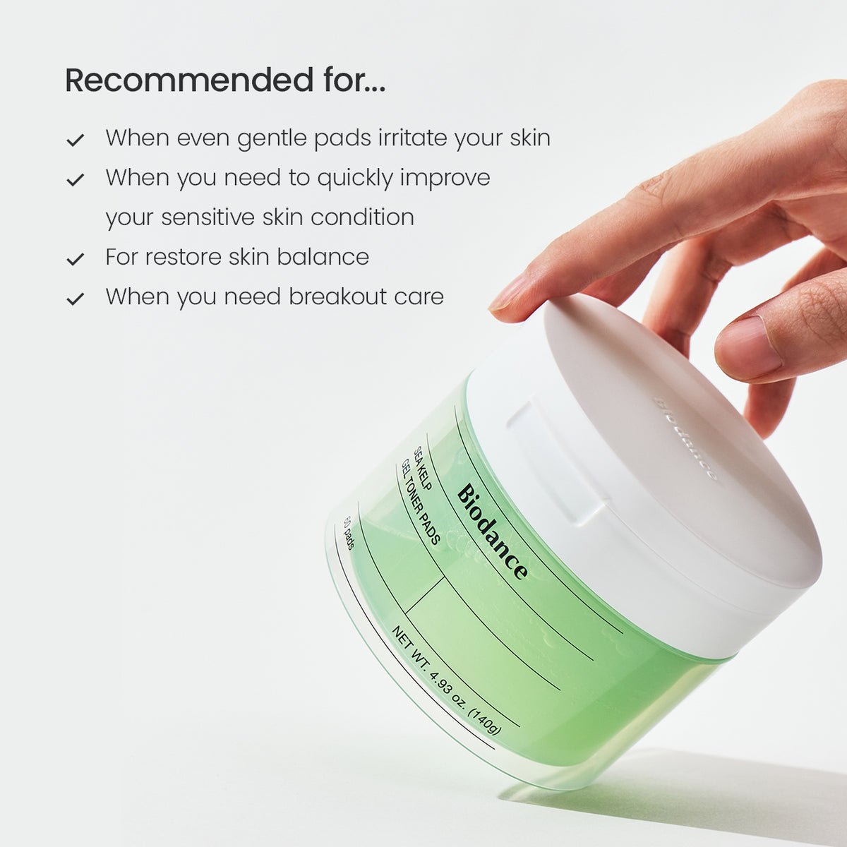 Biodance Sea Kelp Gel Toner Pads (60 Pads) وسادات تونر جل الأعشاب البحرية من بايودانس - Princess Cosmetics Qatar