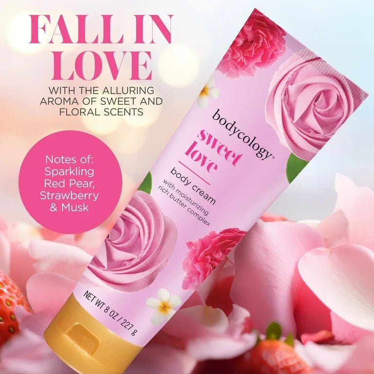 Bodycology Shea Butter Body Cream Sweet Love 227g كريم الجسم بزبدة الشيا من بوديكولوجي سويت لوف - Princess Cosmetics Qatar