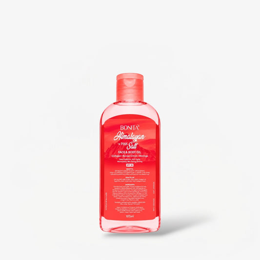 Bonita Himalayan Pink Salt Face & Body Oil 100ml زيت بونيتا للوجه والجسم بملح الهيمالايا الوردي - Princess Cosmetics Qatar