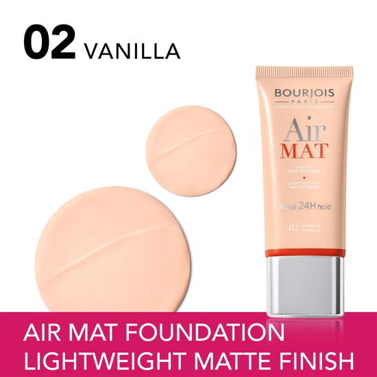 Bourjois Always Fabulous Air Mat Matte Foundation بورجوا أولويز فابولوس إير مات – كريم أساس مطفي - Princess Cosmetics Qatar