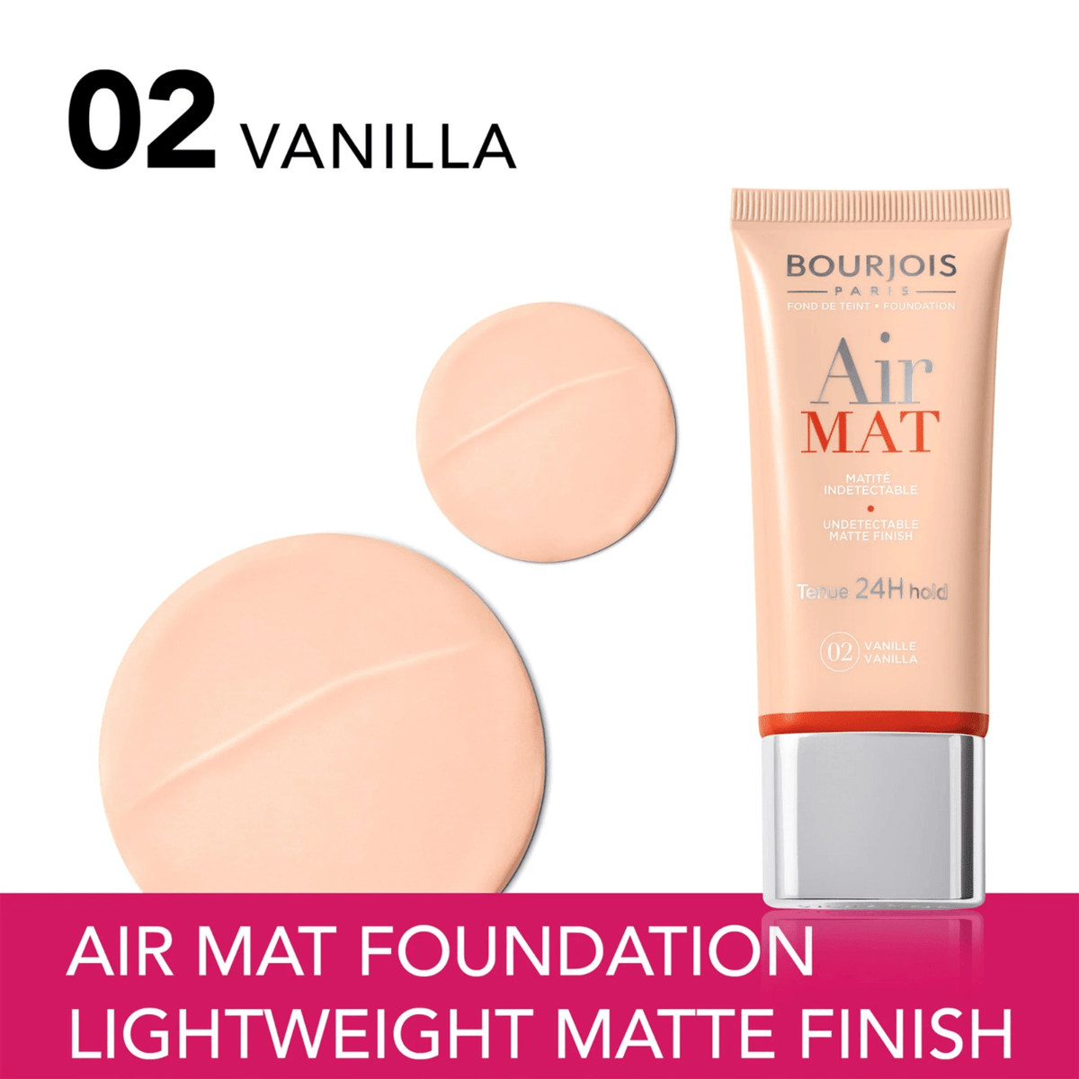 Bourjois Always Fabulous Air Mat Matte Foundation بورجوا أولويز فابولوس إير مات – كريم أساس مطفي - Princess Cosmetics Qatar