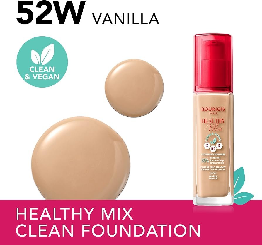 Bourjois Healthy Mix Liquid Foundation بورجوا هيلثي ميكس كريم أساس سائل - Princess Cosmetics Qatar