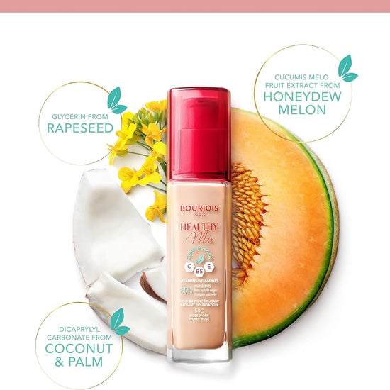 Bourjois Healthy Mix Liquid Foundation بورجوا هيلثي ميكس كريم أساس سائل - Princess Cosmetics Qatar