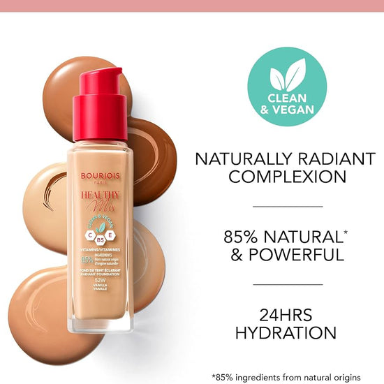 Bourjois Healthy Mix Liquid Foundation بورجوا هيلثي ميكس كريم أساس سائل - Princess Cosmetics Qatar
