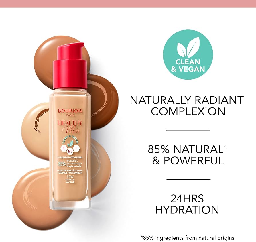 Bourjois Healthy Mix Liquid Foundation بورجوا هيلثي ميكس كريم أساس سائل - Princess Cosmetics Qatar