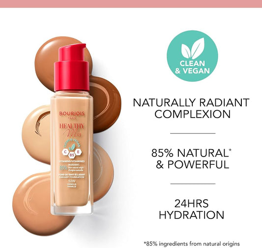 Bourjois Healthy Mix Liquid Foundation بورجوا هيلثي ميكس كريم أساس سائل - Princess Cosmetics Qatar