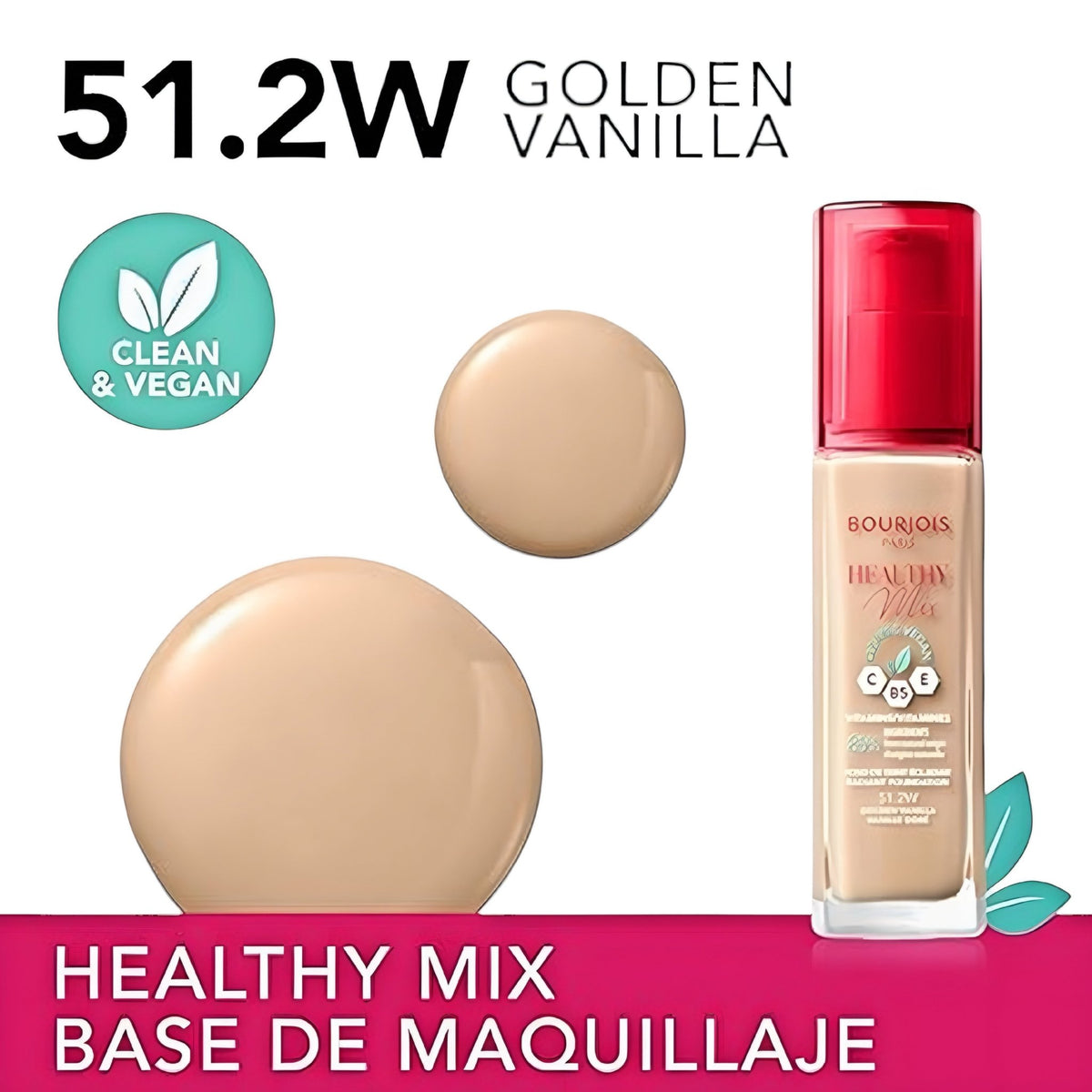 Bourjois Healthy Mix Liquid Foundation بورجوا هيلثي ميكس كريم أساس سائل - Princess Cosmetics Qatar