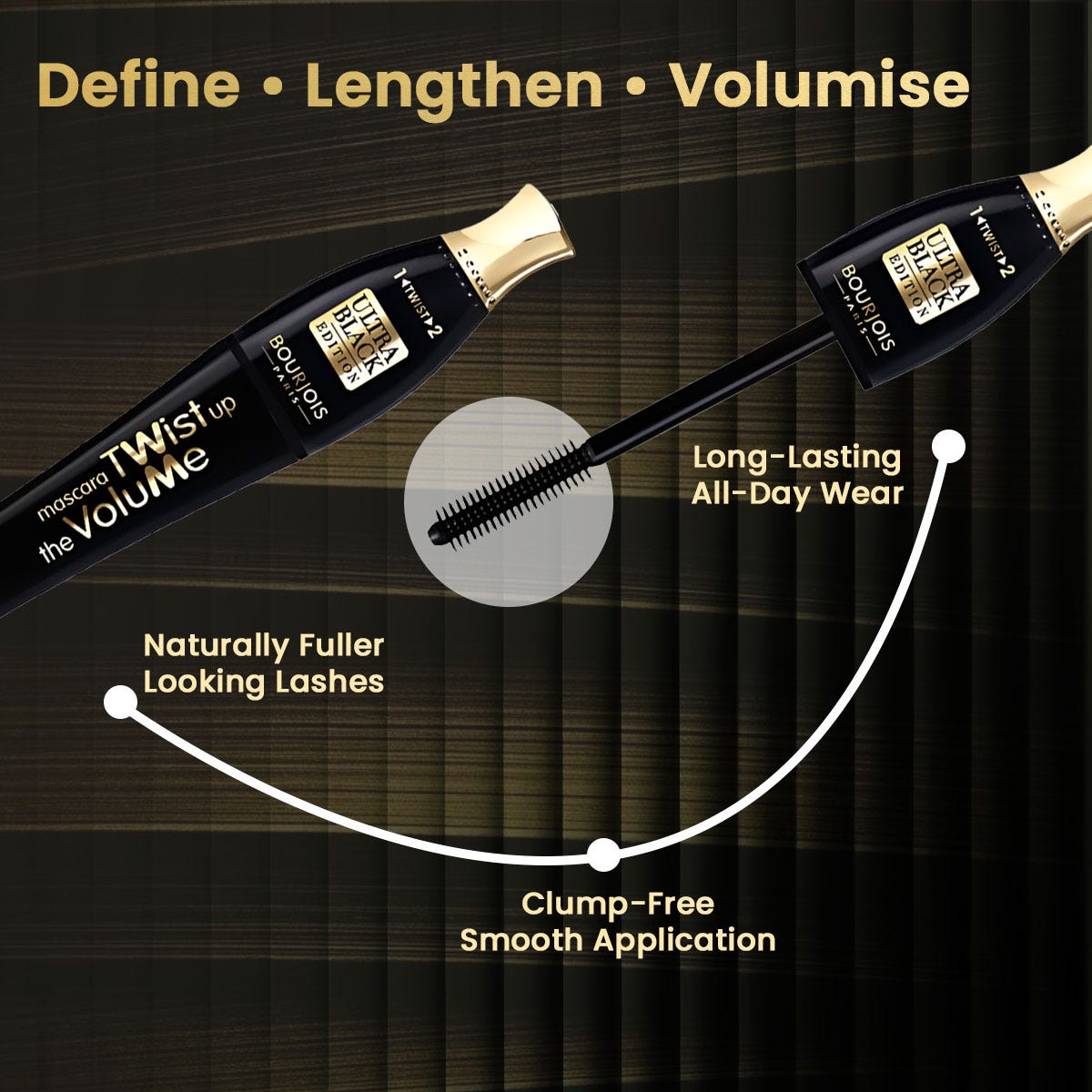 Bourjois Twist Up The Volume Ultra Mascara بورجوا تويست أب ذا فوليوم ألترا ماسكارا - Princess Cosmetics Qatar