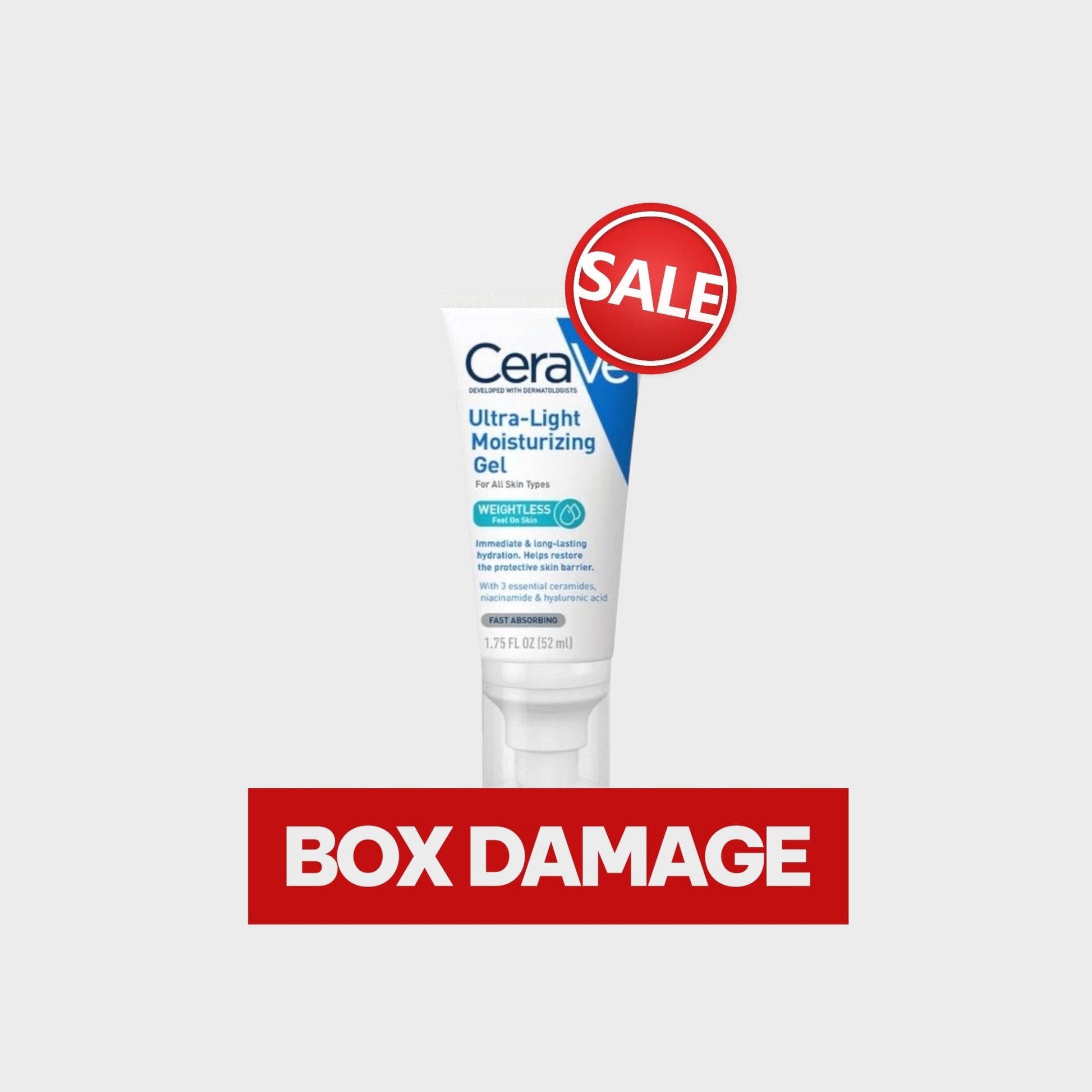 (BOX DAMAGE) Cerave Ultra-Light Moisturizing Gel 52ml جل مرطب خفيف للغاية من سيرافي - Princess Cosmetics Qatar