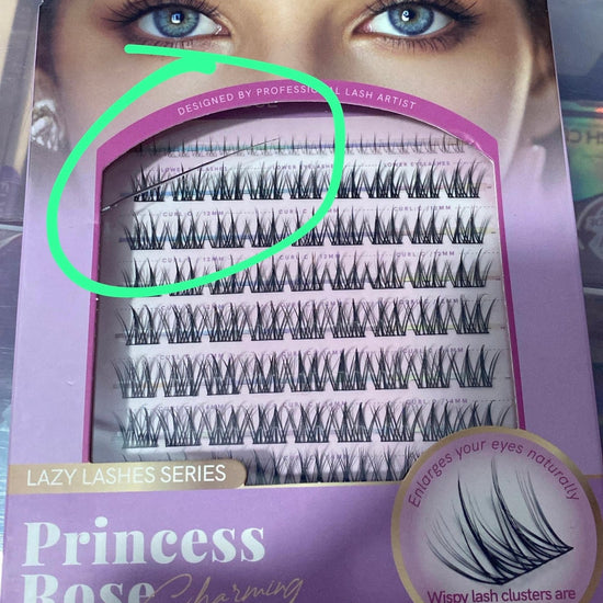 (BOX DAMAGED) Mlen Diary Princess Rose Charming False Eyelashes (45 Clusters) رموش صناعية ساحرة من مِلين دياري برينسيس روز - Princess Cosmetics Qatar