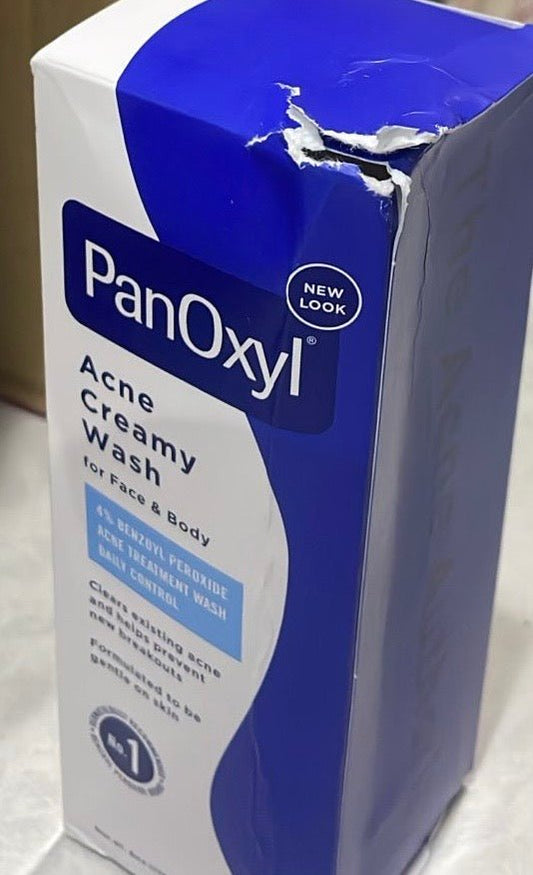 (BOX DAMAGED) PanOxyl Acne Creamy Wash Benzoyl Peroxide 4% Daily Control 170g (العلبة تالفة) غسول بانوكسيل الكريمي لعلاج حب الشباب، بنزويل بيروكسيد 4% للتحكم اليومي - Princess Cosmetics Qatar