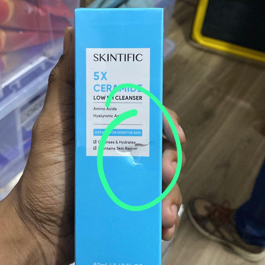 (BOX DAMAGED) Skintific 5X Ceramide Low pH Cleanser 80ml غسول سكينتيفيك 5X سيراميد منخفض الحموضة - Princess Cosmetics Qatar