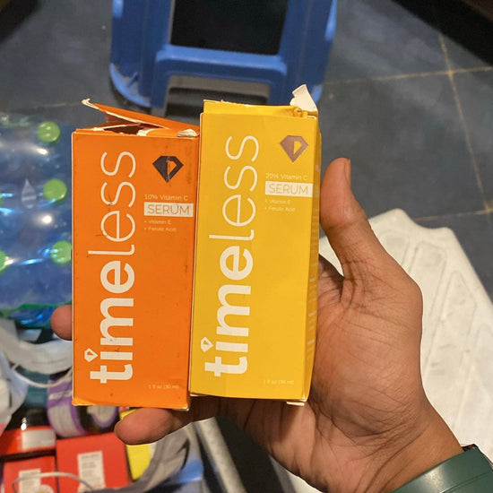 (BOX DAMAGED) Timeless 20% Vitamin C + E Ferulic Acid Serum 30ml سيروم تايمليس بتركيبة 20٪ فيتامين C + فيتامين E وحمض الفيروليك - Princess Cosmetics Qatar