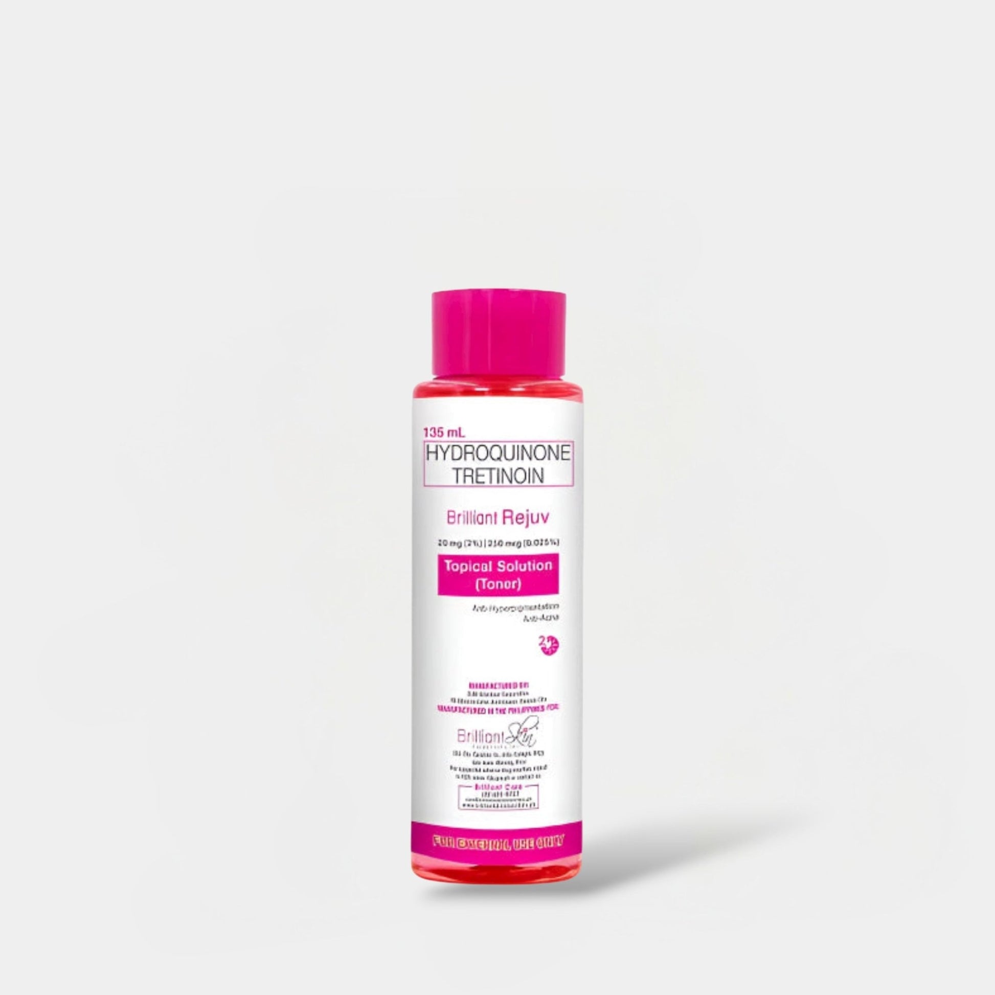 Brilliant Skin Hydroquinone Tretinoin Topical Solution (Toner) 135ml بريليانت سكين هيدروكينون تريتينوين محلول موضعي (تونر) - Princess Cosmetics Qatar