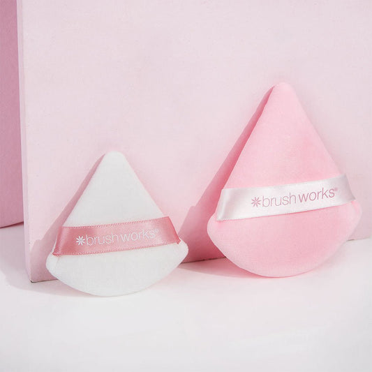 Brushworks Triangular Powder Puff Duo. برشوركس ثنائي البودرة المثلث - Princess Cosmetics Qatar