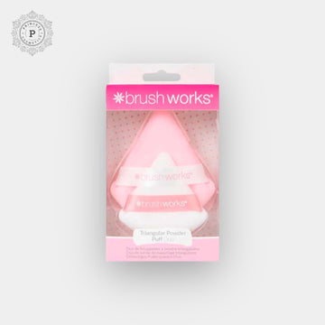 Brushworks Triangular Powder Puff Duo. برشوركس ثنائي البودرة المثلث - Princess Cosmetics Qatar