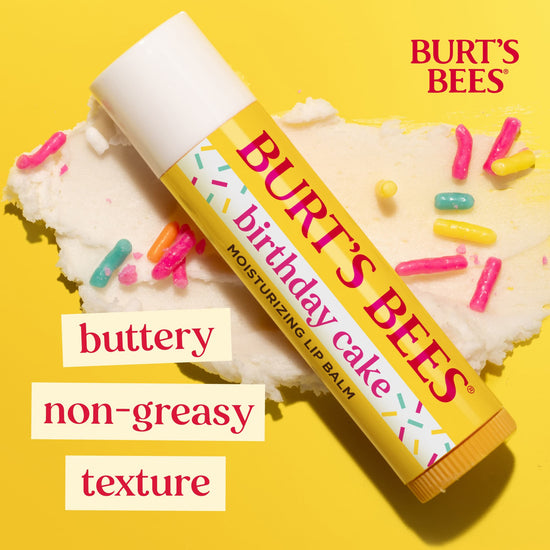 Burt’s Bees Birthday Cake Lip Balm مرطب شفاه بيرتس بيز بنكهة كعكة عيد الميلاد - Princess Cosmetics Qatar