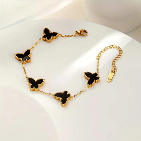 Butterfly Black Bracelet. سوار الفراشة السوداء - Princess Cosmetics Qatar