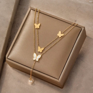 Butterfly Necklace. قلادة الفراشة - Princess Cosmetics Qatar