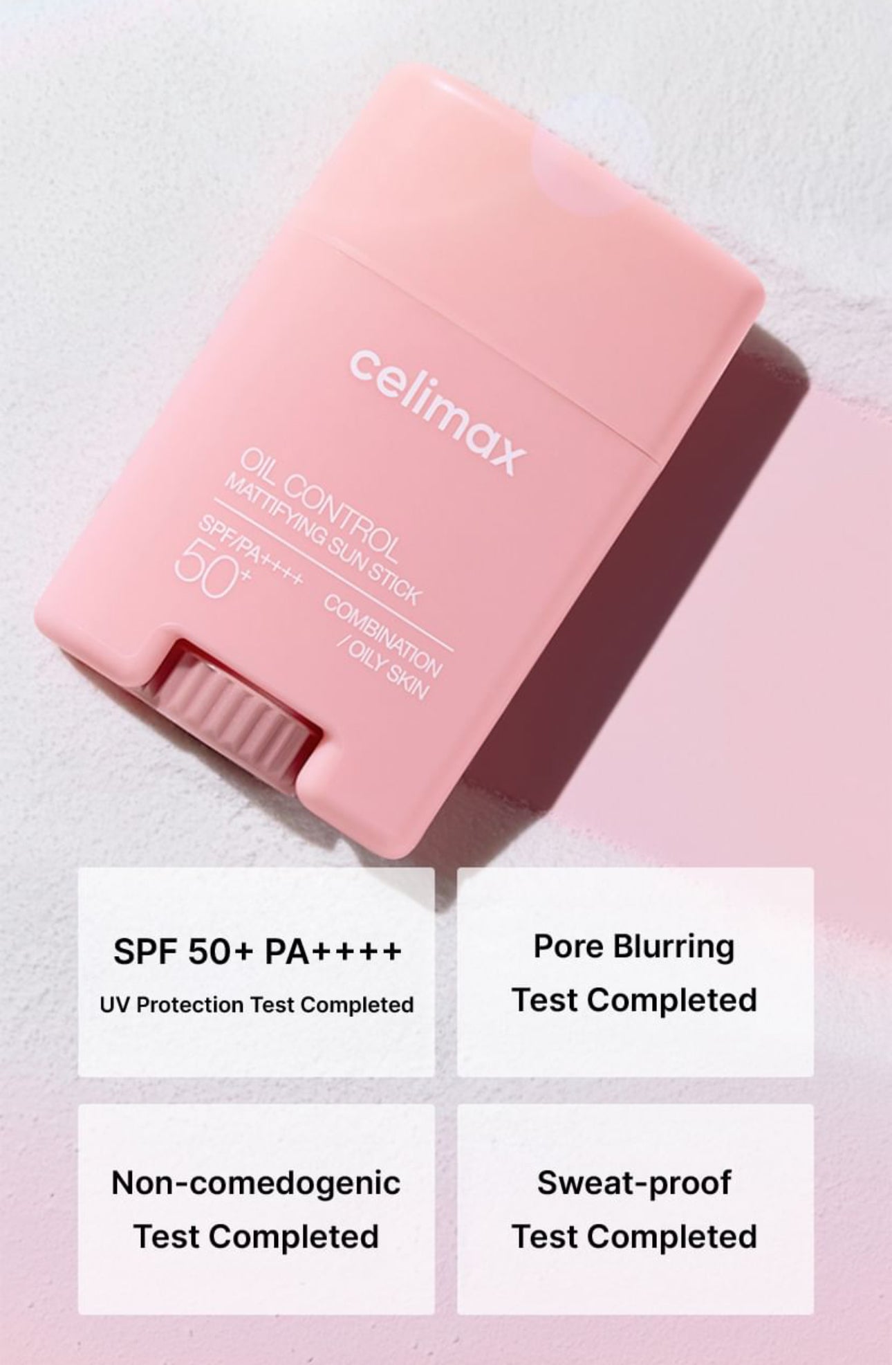 Celimax Oil Control Mattifying Sun Stick 19g سيليماكس - عصا الوقاية من الشمس للتحكم في الزيوت - Princess Cosmetics Qatar