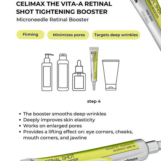 Celimax The Vita A Retinal Shot Tightening Booster 15ml سيلماكس ال Vita - A الشبكية بالرصاص تشديد الداعم - Princess Cosmetics Qatar