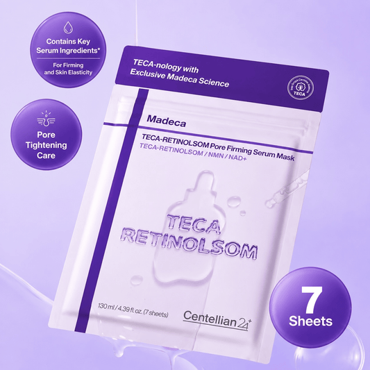 Centellian24 Madeca Teca-Retinolism Pore Firming Serum Mask (7 Sheets) قناع سيروم سينتيليان 24 ماديكا تيكا-ريتينوليزم لشد المسام - Princess Cosmetics Qatar