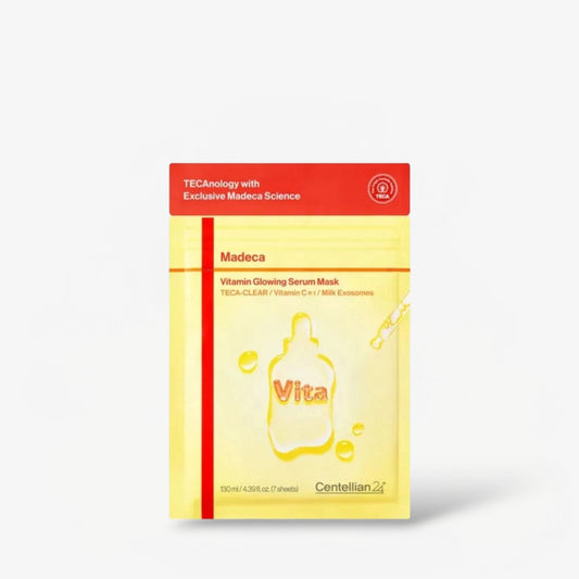 Centellian24 Vitamin Glowing Serum Mask (7 Sheets) قناع سيروم سينتيليان 24 لتفتيح البشرة بالفيتامينات - Princess Cosmetics Qatar