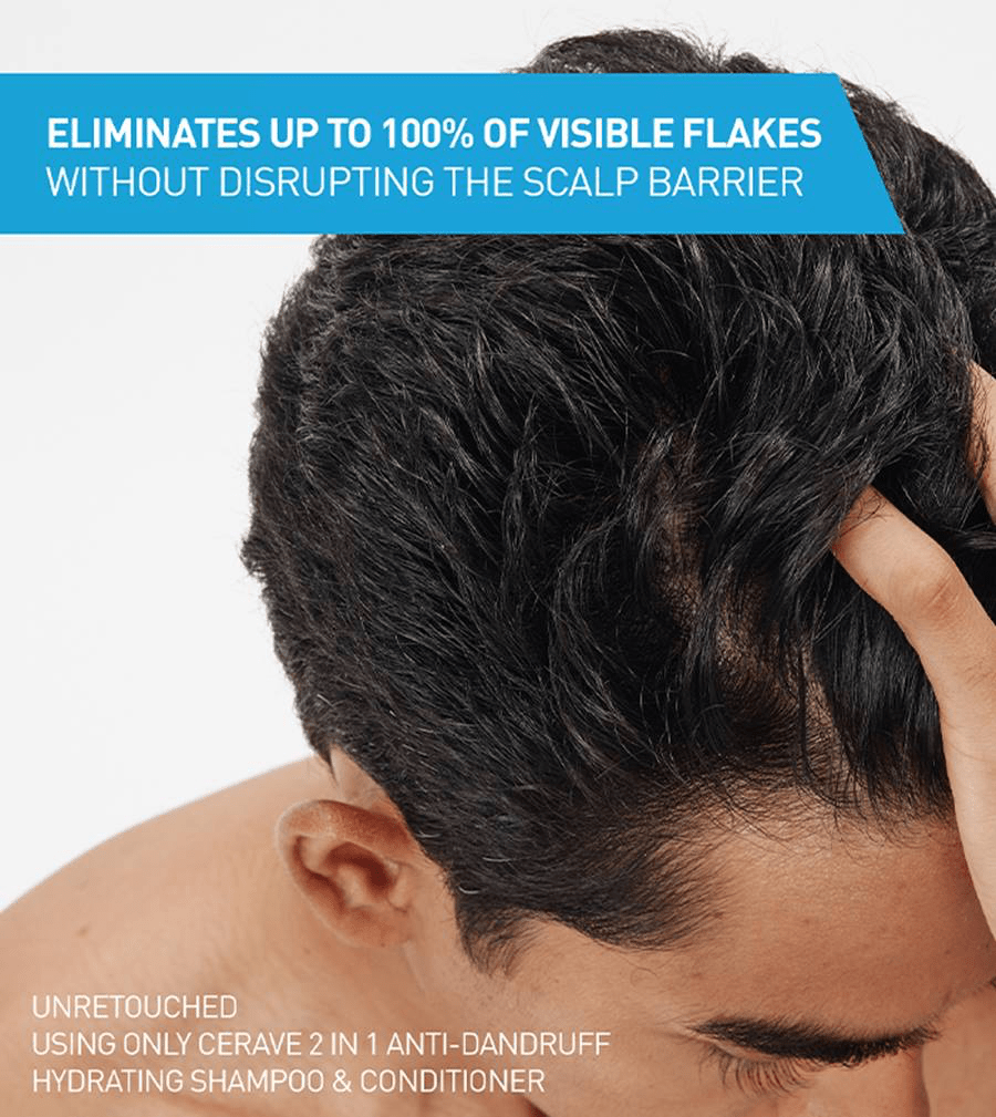 CeraVe 2 - in - 1 Hydrating Anti Dandruff Shampoo And Conditioner 355ml شامبو وبلسم سيرافي ٢ في ١ مرطب ومضاد للقشرة - Princess Cosmetics Qatar