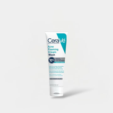 CeraVe Acne Foaming Cream Wash 10% BP 150ml غسول كريم رغوي لعلاج حب الشباب من سيرافي ١٠٪؜ - Princess Cosmetics Qatar