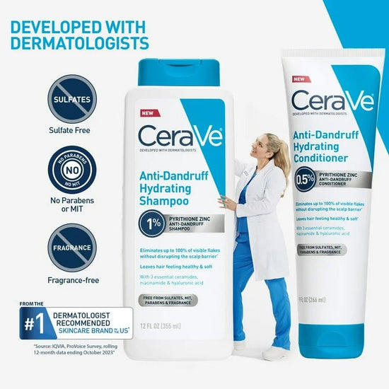 Cerave Anti - Dandruff Hydrating Conditioner 266ml بلسم مرطب مضاد للقشرة من سيرافي - Princess Cosmetics Qatar