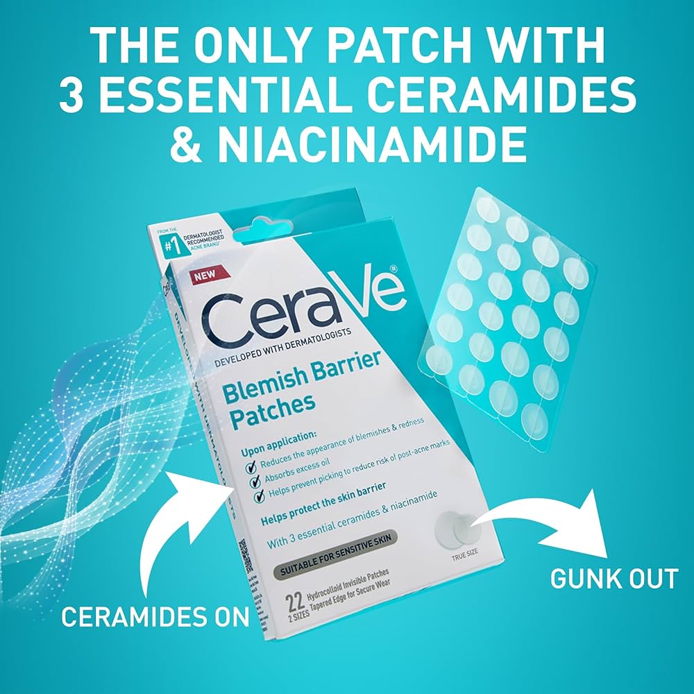 Cerave Blemish Barrier Patches (22 Patches) رقعة سيراف الواقية من العيوب - Princess Cosmetics Qatar
