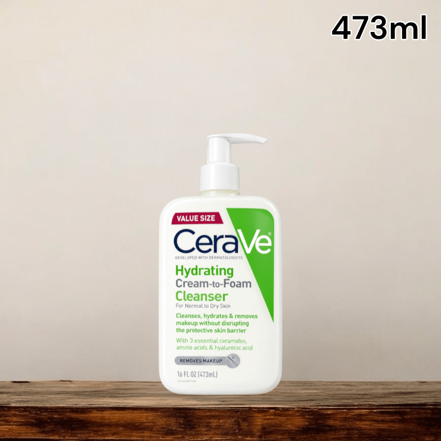 CeraVe Hydrating Cream-to-Foam Cleanser منظف الكريمة المرطب من سيرافي إلى الرغوة - Princess Cosmetics Qatar