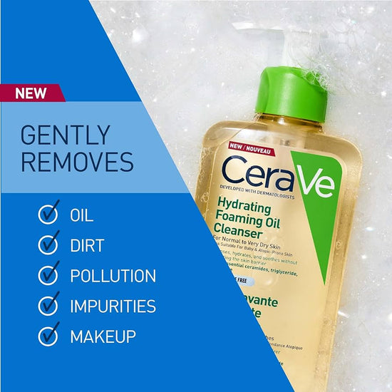 Cerave Hydrating Foaming Oil Cleanser 236ml منظف زيتي رغوي مرطب من سيرافي - Princess Cosmetics Qatar