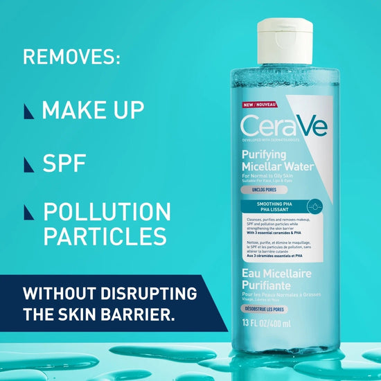 Cerave Purifying Micellar Water 400ml ماء ميسيلار المنقي من سيرافي - Princess Cosmetics Qatar