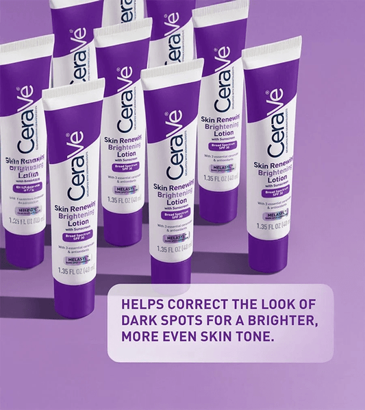 Cerave Skin Renewing Brightening Lotion with Sunscreen 40ml سيرافي لوشن مُجدِّد ومُفتِّح للبشرة مع واقي من الشمس - Princess Cosmetics Qatar