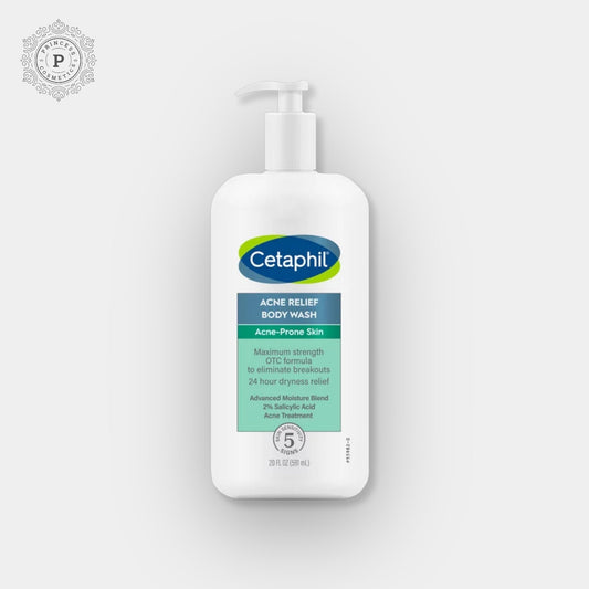 Cetaphil Acne Relief Body Wash 591ml - EXPIRY: 07/2025. سيتافيل غسول الجسم لتخفيف حب الشباب - Princess Cosmetics Qatar