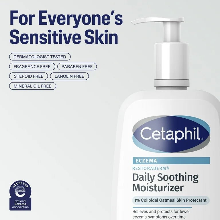 Cetaphil Eczema Daily Soothing Moisturizer 473ml مرطب سيتافيل اليومي المهدئ للأكزيما - Princess Cosmetics Qatar