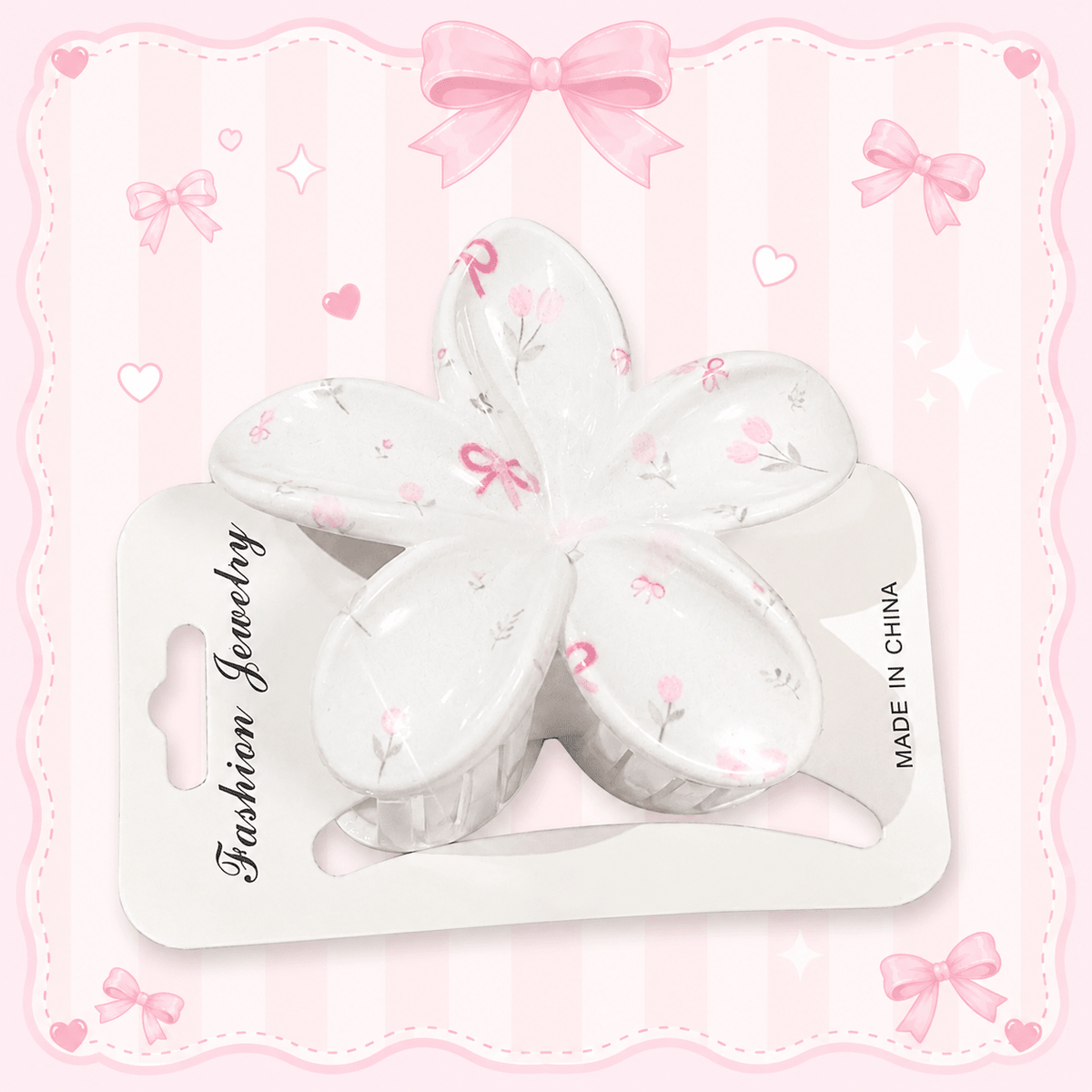 Cherry-Checkered Hair Clips مشابك شعر بنقشة مربعات الكرز - Princess Cosmetics Qatar