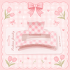 Cherry-Checkered Hair Clips مشابك شعر بنقشة مربعات الكرز - Princess Cosmetics Qatar