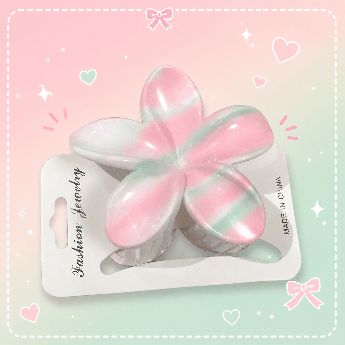 Cherry-Checkered Hair Clips مشابك شعر بنقشة مربعات الكرز - Princess Cosmetics Qatar