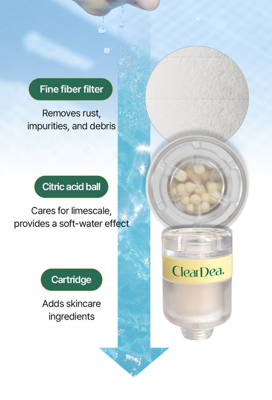 ClearDea Glow And On Shower Filter (2pcs) كليرديا جلو آند أون فلتر الدش - Princess Cosmetics Qatar